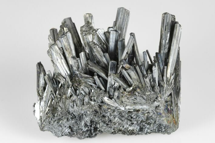 Lustrous, Metallic Stibnite Crystal Spray - China #175885